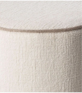 Pouf Burelles Blanc/Taupe 2