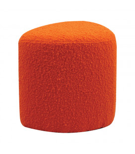 Tabouret Eve tissu bouclette orange