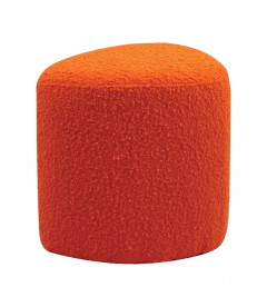 Tabouret Eve tissu bouclette orange Tabouret Eve tissu bouclette orange