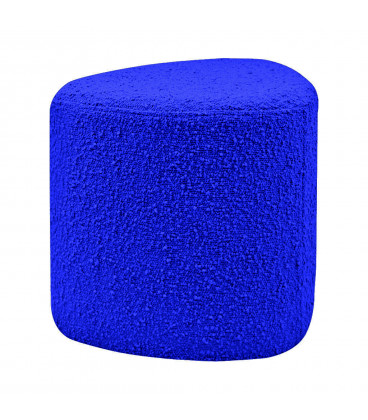 Tabouret Eve tissu bouclette bleu