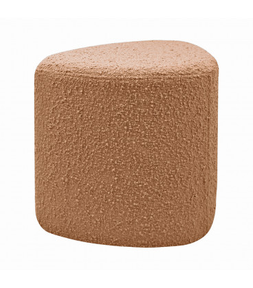 Tabouret Eve tissu bouclette caramel