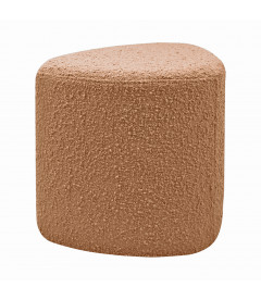 Tabouret Eve tissu bouclette caramel