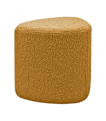 Tabouret Eve tissu bouclette ocre