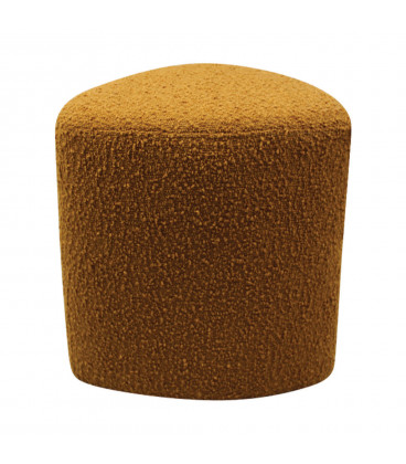 Tabouret Eve tissu bouclette ocre