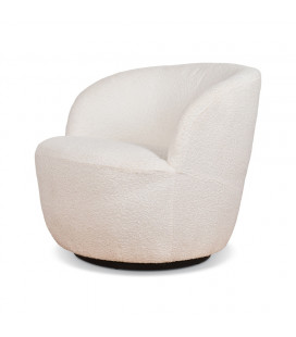 Fauteuil Walter blanc pivotant