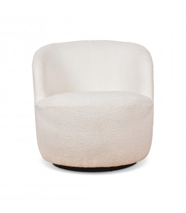 Fauteuil Walter blanc pivotant