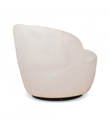 Fauteuil Walter blanc pivotant