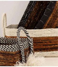 Paniers Raffo Rectangulaires - Set de 3 Paniers Raffo Rectangulaires - Set de 3