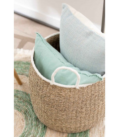 Set De 2 Paniers Anse Bord Blanc Set De 2 Paniers Anse Bord Blanc