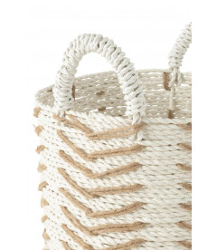 Set 2 Paniers Chevron Raffia Set 2 Paniers Chevron Raffia
