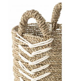 Set 2 Paniers Chevron Raffia Set 2 Paniers Chevron Raffia