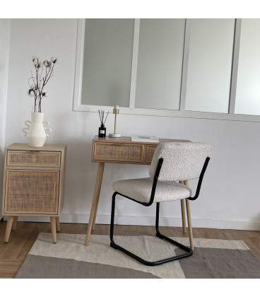 Chaise Capsule bouclette écru