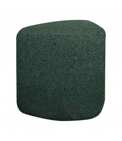 Tabouret Eve tissu bouclette vert foncé