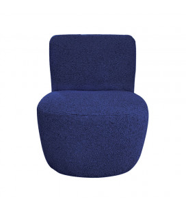 Fauteuil Eve tissu bouclette marron
