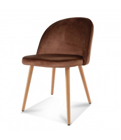 Chaise Ingrid Terracotta pieds façon bois Chaise Ingrid Terracotta pieds façon bois