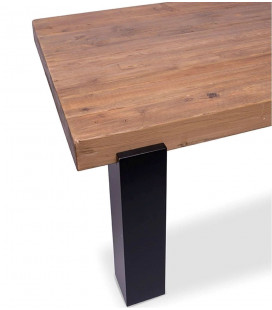 Table Forêt Acacia Pieds U Métal 200x100cm 2