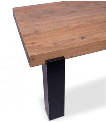 Table Forêt Acacia Pieds U Métal 200x100cm