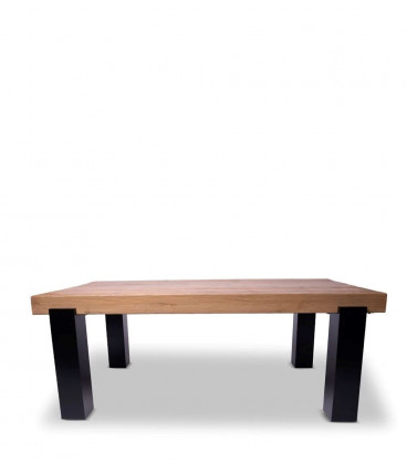Table Forêt Acacia Pieds U Métal 200x100cm