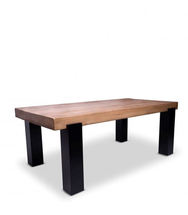 Table Forêt Acacia Pieds U Métal 200x100cm