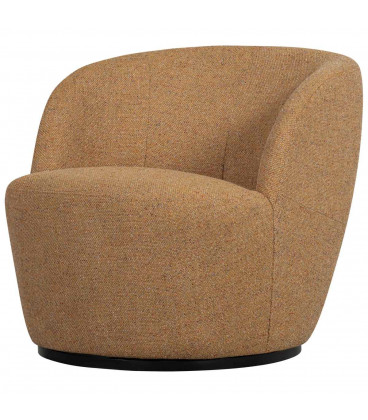 Fauteuil Serra tissu mélangé curry