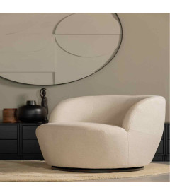 Fauteuil Serra blanc cassé