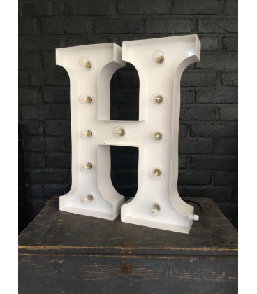Lettre Lumineuse Métal H