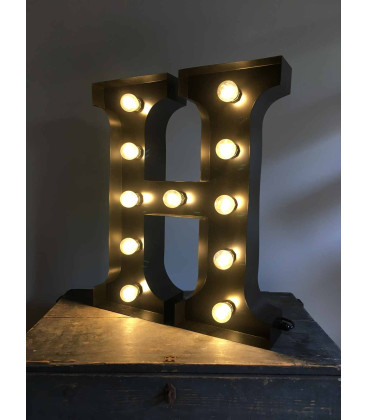 Lettre Lumineuse Métal H