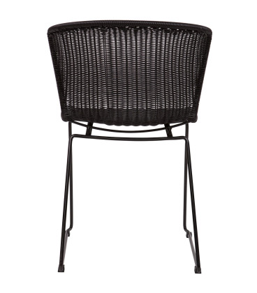 Lot de 2 Chaises Wings Noir Rotin PolyesterWOOOD by De Eekhoorn