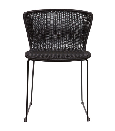 Lot de 2 Chaises Wings Noir Rotin PolyesterWOOOD by De Eekhoorn