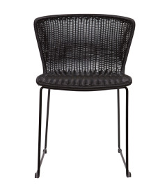 Lot de 2 Chaises Wings Noir Rotin PolyesterWOOOD by De Eekhoorn Lot de 2 Chaises Wings Noir Rotin PolyesterWOOOD by De Eekhoorn