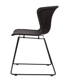 Lot de 2 Chaises Wings Noir Rotin PolyesterWOOOD by De Eekhoorn Lot de 2 Chaises Wings Noir Rotin PolyesterWOOOD by De Eekhoorn