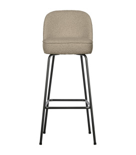 Chaise de Bar Vogue 79cm Bouclé BeigeWOOOD by De Eekhoorn