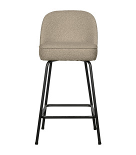 Chaise de Bar Vogue 65cm Bouclé BeigeWOOOD by De Eekhoorn