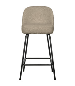 Chaise de Bar Vogue 65cm Bouclé BeigeWOOOD by De Eekhoorn
