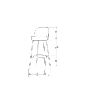 Chaise de Bar Vogue 79cm VertWOOOD by De Eekhoorn 2