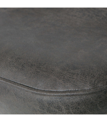 Chaise de Bar Vogue 79cm Noir Cuir RecycléWOOOD by De Eekhoorn