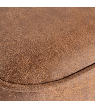 Chaise de Bar Vogue 79cm Cognac Cuir RecycléWOOOD by De Eekhoorn