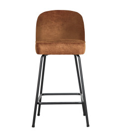 Chaise de Bar Vogue 65cm Cognac Cuir RecycléWOOOD by De Eekhoorn