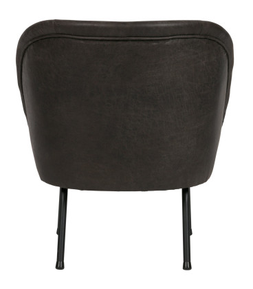 Fauteuil Vogue Cuir NoirWOOOD by De Eekhoorn