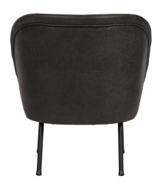 Fauteuil Vogue Cuir NoirWOOOD by De Eekhoorn Fauteuil Vogue Cuir NoirWOOOD by De Eekhoorn