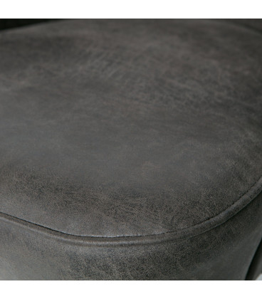 Fauteuil Vogue Cuir NoirWOOOD by De Eekhoorn