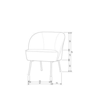 Fauteuil Vogue Cuir NoirWOOOD by De Eekhoorn