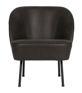 Fauteuil Vogue Cuir NoirWOOOD by De Eekhoorn