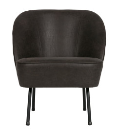 Fauteuil Vogue Cuir NoirWOOOD by De Eekhoorn Fauteuil Vogue Cuir NoirWOOOD by De Eekhoorn