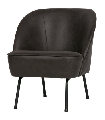 Fauteuil Vogue Cuir NoirWOOOD by De Eekhoorn