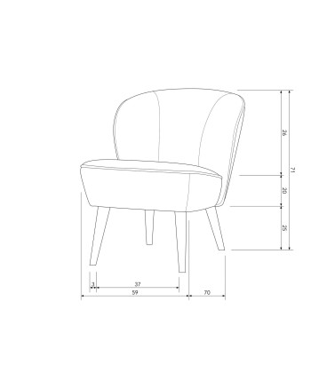 Fauteuil Sara Teddy SandWOOOD by De Eekhoorn