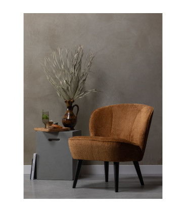 Fauteuil Sara Velours CognacWOOOD by De Eekhoorn