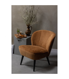 Fauteuil Sara Velours CognacWOOOD by De Eekhoorn Fauteuil Sara Velours CognacWOOOD by De Eekhoorn