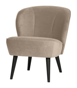 Fauteuil Sara Velours KakiWOOOD by De Eekhoorn