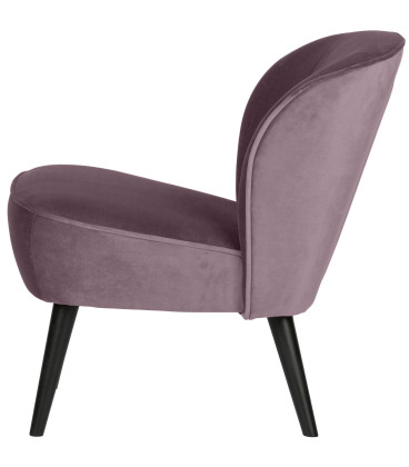 Fauteuil Sara Velours LilaWOOOD by De Eekhoorn